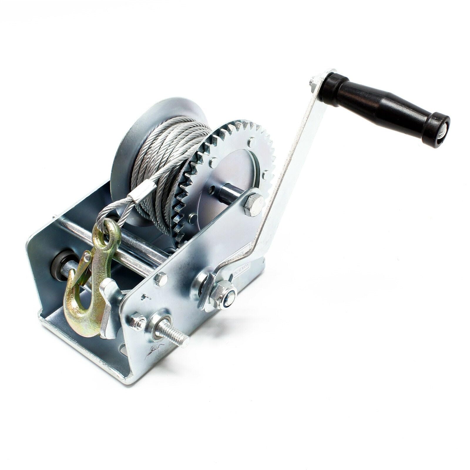 Verricello zincato a cavo manuale rapporto trasmissione 4:1/8:1 alaggio 1100 kg 8 m paranco 16_0000519