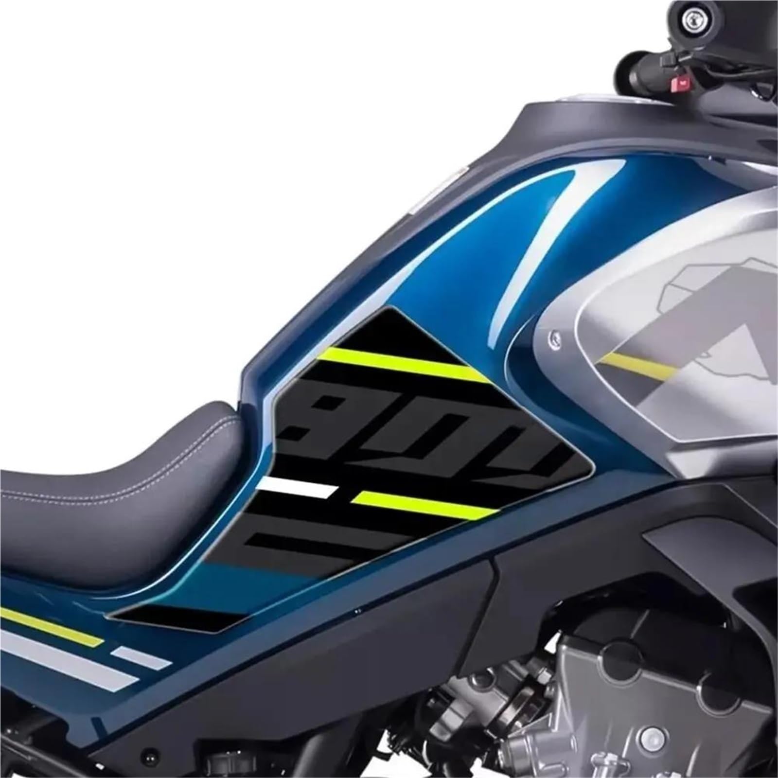 Paraserbatoio Kit Adesivi In Gel Per Protezione Serbatoio Laterale Per CFMoto 800MT Explore 800MT Touring 800MT Sport Tank Pad Adesivo(BLU 1)