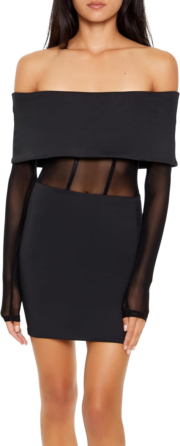 Forever 21 Womens Off-The-Shoulder Corset Mini Dress - Image 2