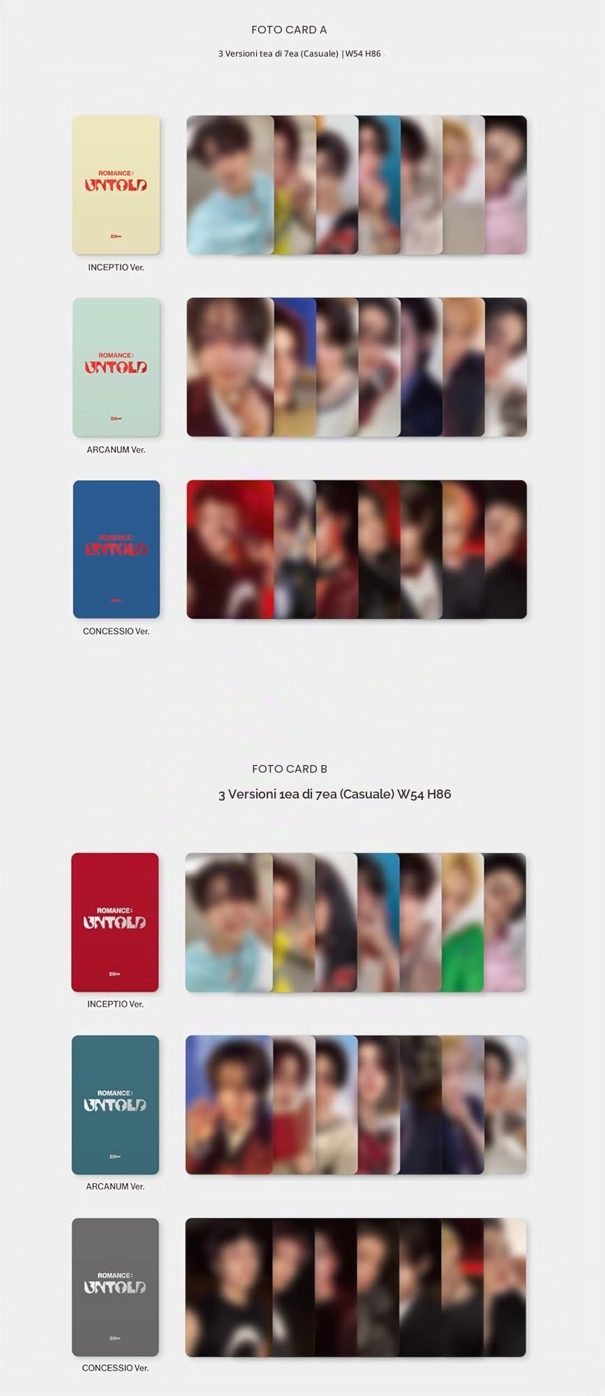 ENHYPEN ROMANCE: UNTOLD 2nd Full Album Standard 3 Ver Set (tramite DHL Express)