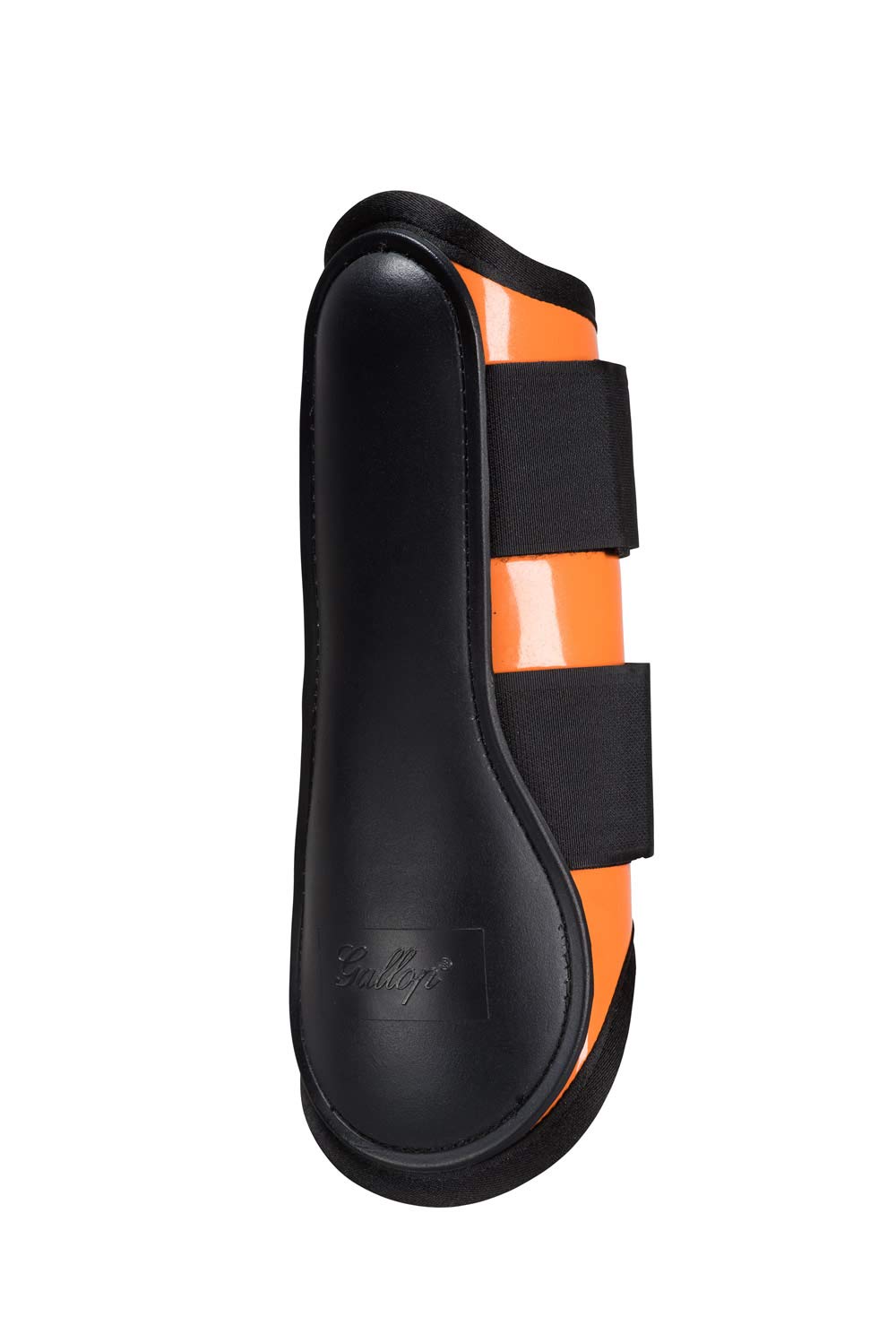 Gallop Patent Brushing Boots, Pony Size, Orange — image 1