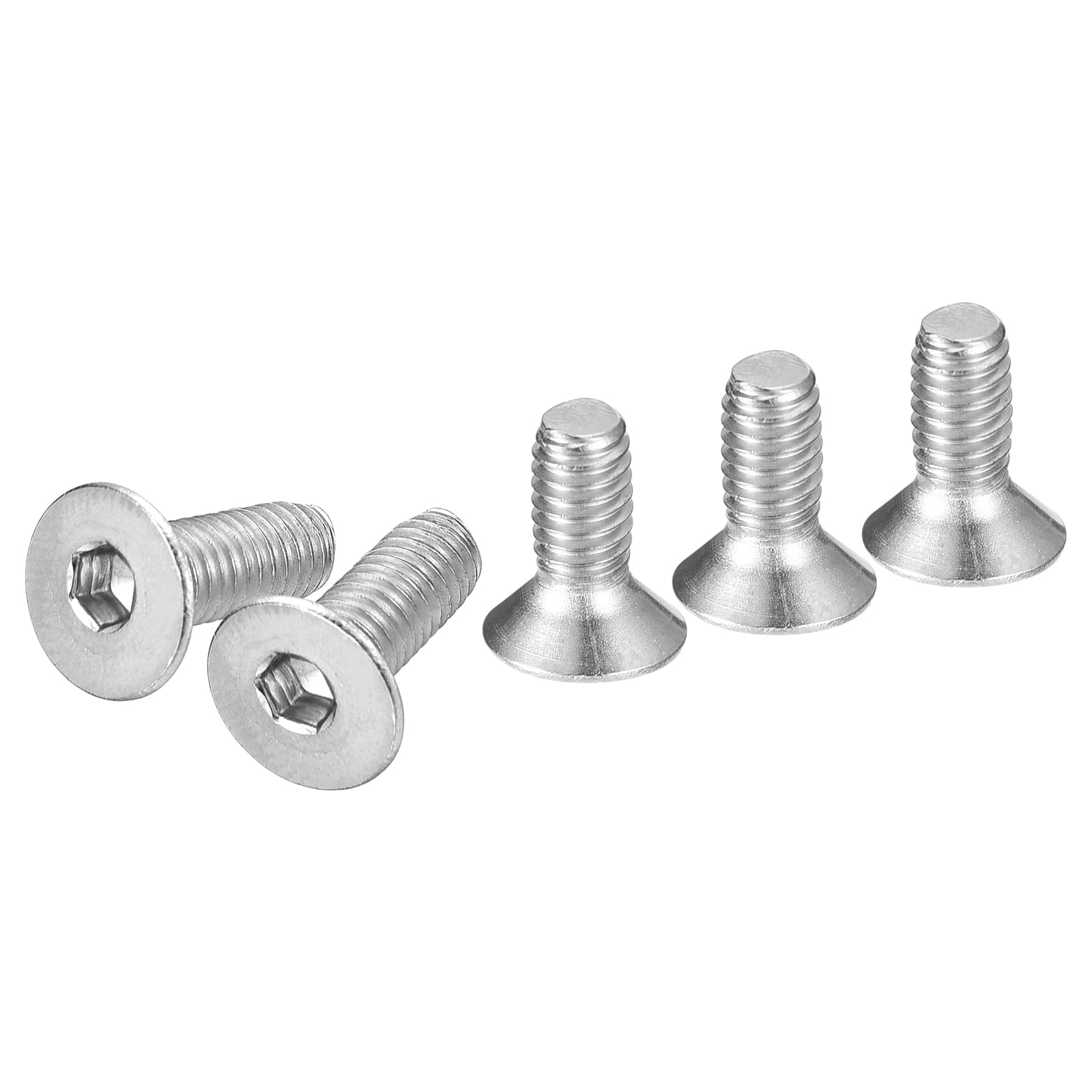 DTGN M4-0.7 x 10mm Flat Head Socket Cap Screws, 100 Pack 304 Stainless Steel Hex Socket Flat Head Screws, Full Thread