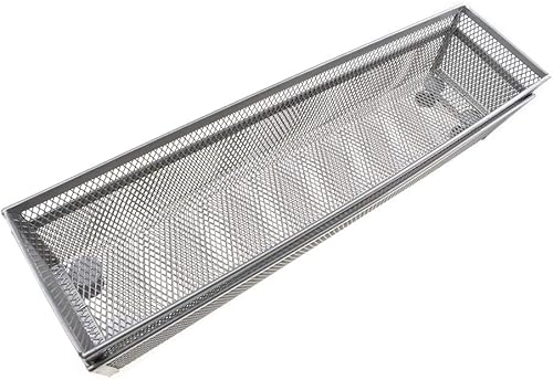 HAHIYO Bandeja de malla apilable de 12 x 3 x 2 pulgadas, contenedor resistente para organizador de cajones de escritorio, colección para el hogar,