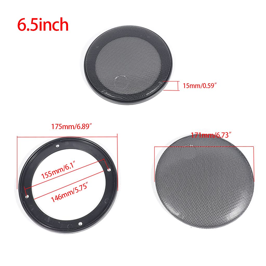 hejhncii 1Pair Auto Speaker Audio Subwoofer Grille, Circle Grille Protect Cover
