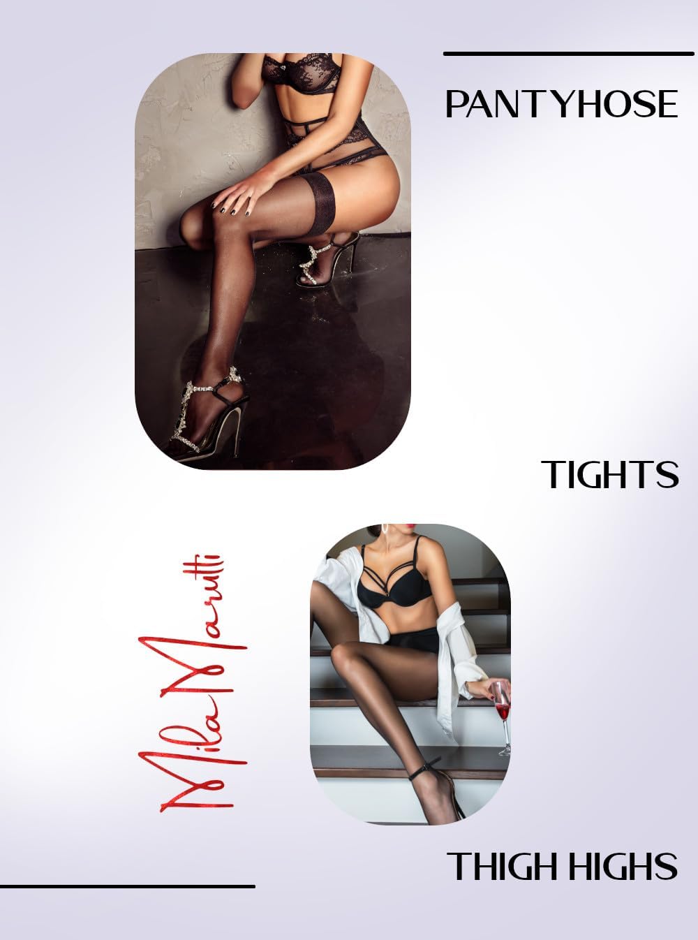 Mila Marutti Shaping Tights for Women | Sheer Slimming Pantyhose | Butt Lifting Nylons Stockings - Made in EU - Image 6