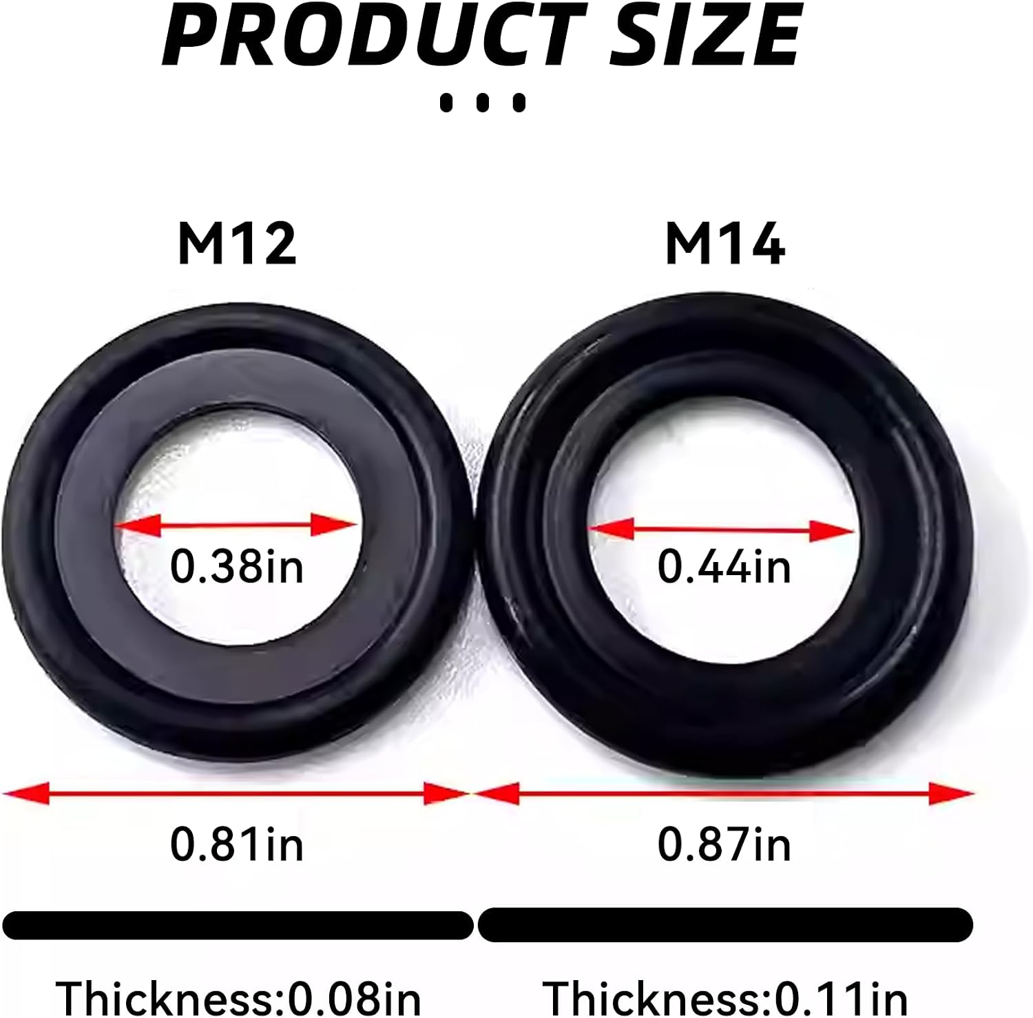 10PCS Oil Drain Plug Gasket Replace OEM#12616850,Sealability M12 Oil Drain Plug Washer Reduced Oil Leakage,Securely Oil Plug Gasket Compatible with Buick Cadillac GMC Chevrolet (M12)