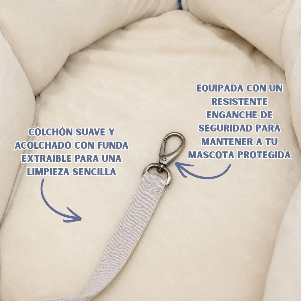 Bolsa transportadora para Perros pequeños con Cama de Viaje | Tails of Glory: transportín para perros y gatos, cómodo para viajes y desplazamientos diarios.
