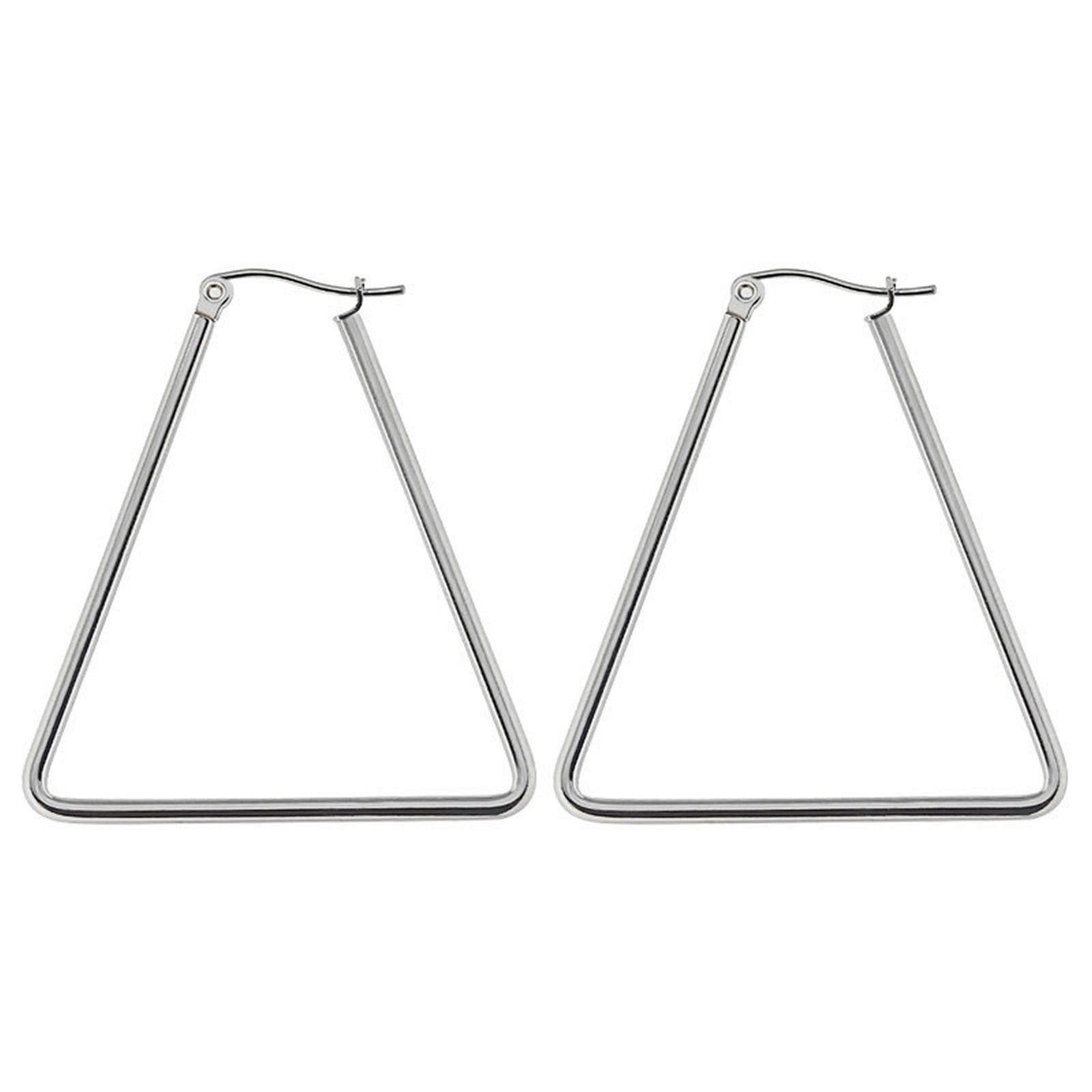 Zivom® Triangle Wire Hoop Silver Stainless Steel Earring Women Girls (B085W14T4L) Amazon Price History, Amazon Price Tracker