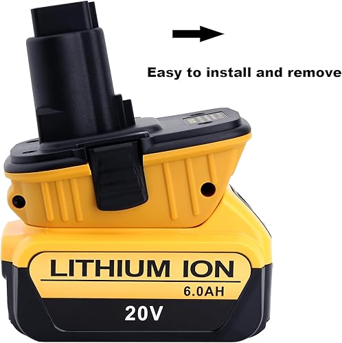 Miniatura 2 de Paquete de 2 adaptadores DCA1820 compatibles con batería Dewalt 20V MAX a batería XRP de 18 V, adaptador de batería de 18 V a 20 V compatible con