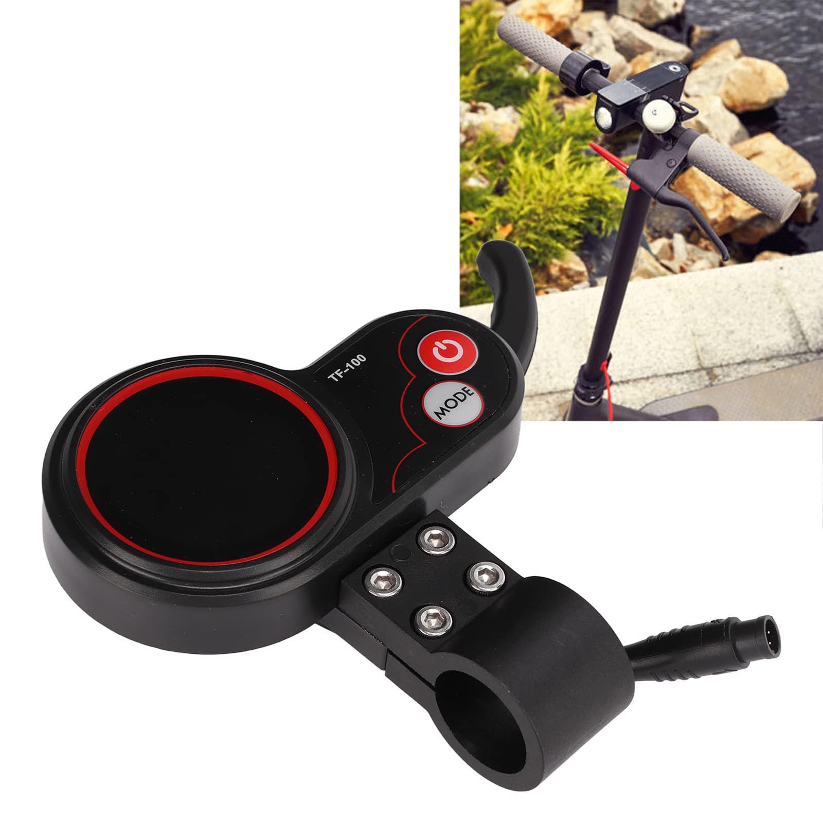 Schermo LCD per scooter con luminosità regolabile, multifunzione, velocità, chilometraggio e batteria, schermo leggibile diurno e notte