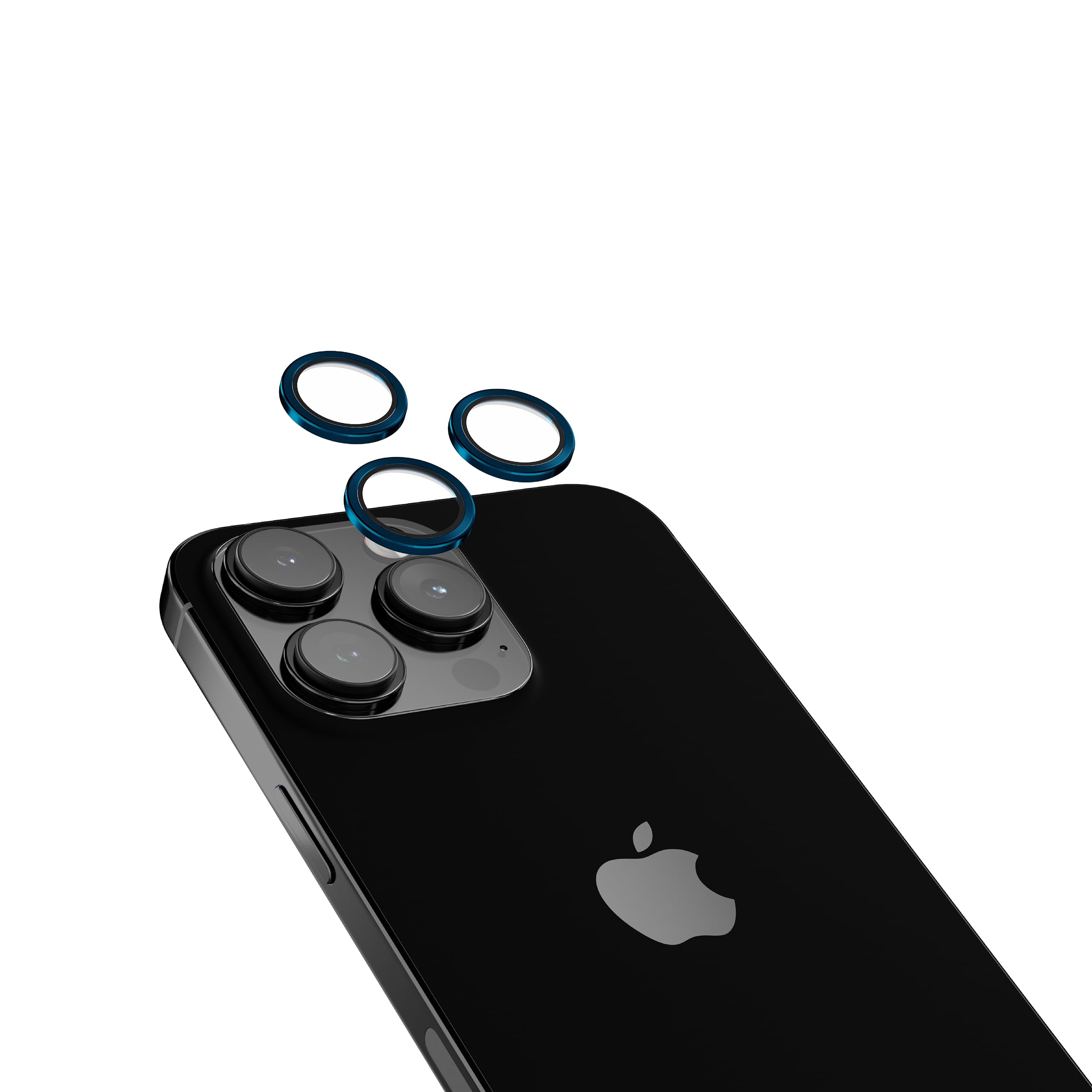 HYPHEN Camera Lens Protector - Blue - iPhone 15 Pro/Pro Max With Self Installation Board