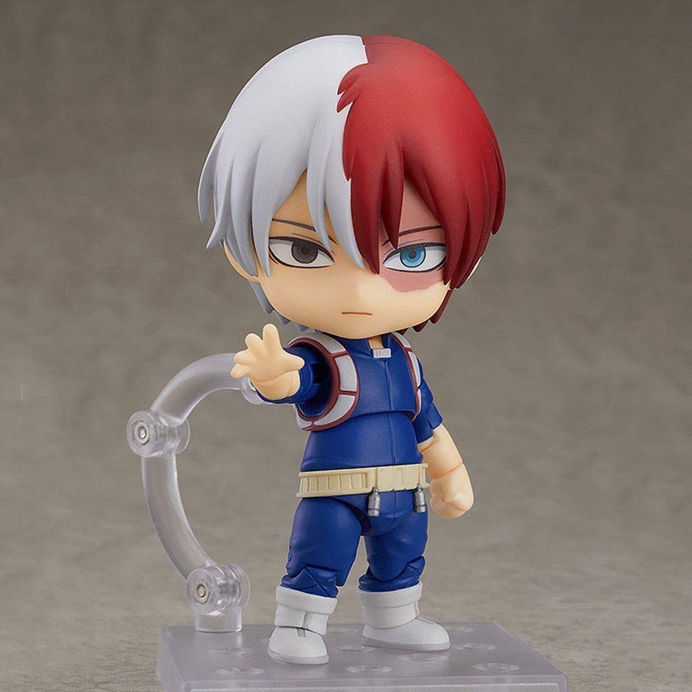 Moerc My Hero Academia Todoroki Shoto Q Version Nendoroid with Accessories Movable PVC Anime Figures Toy Model (10cm)