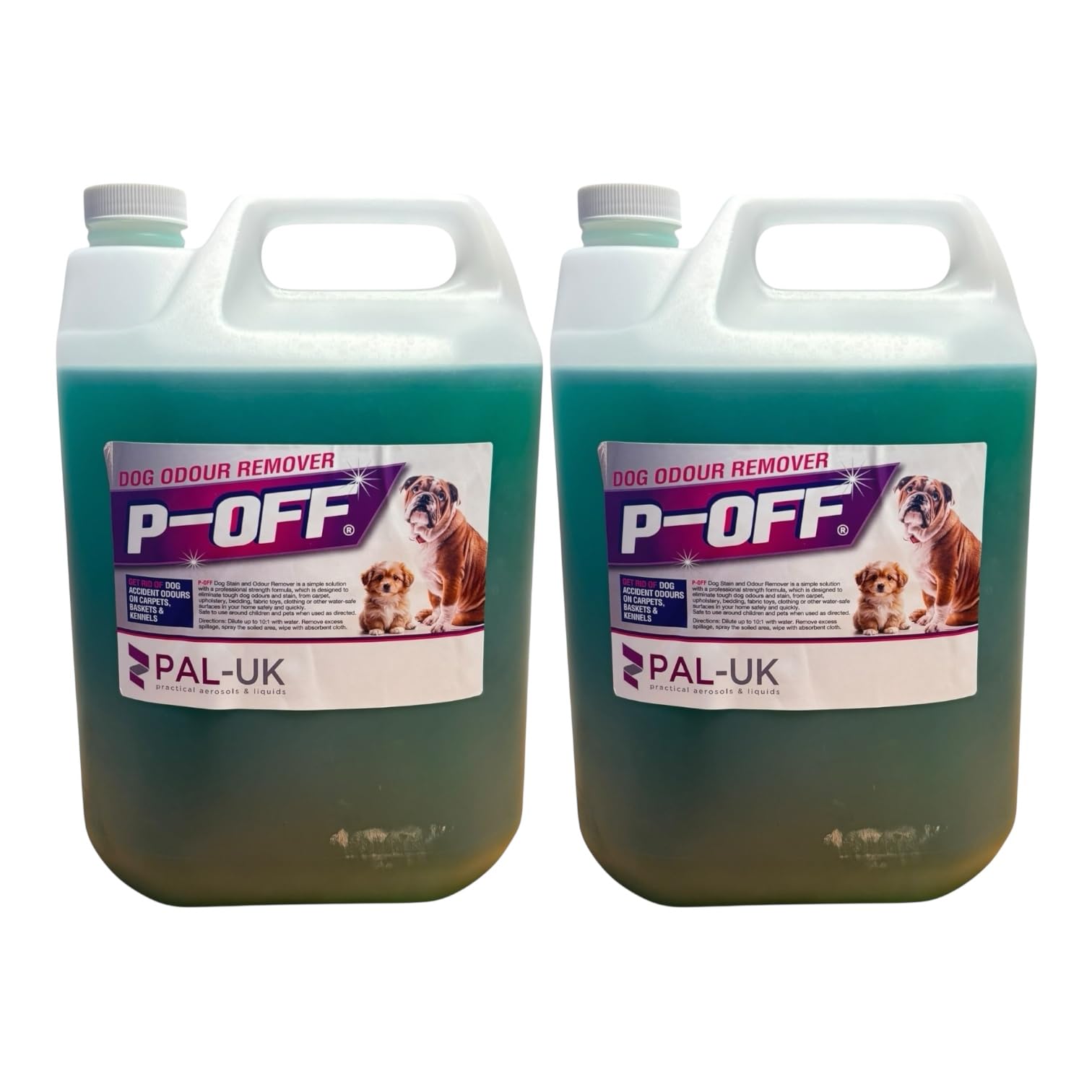 2 x 5 Litre P-OFF Dog Urine Neutraliser - Christmas Spice | Enzymatic Pet Odour Eliminator for Dog Urine | Safe for Pets and Children