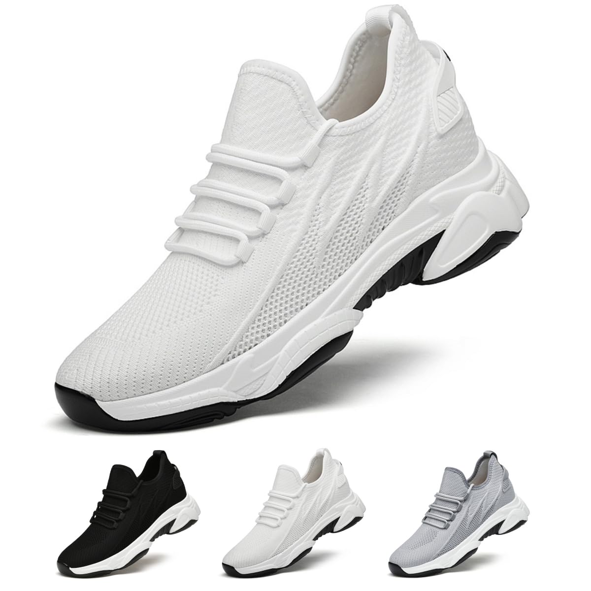 Elevate Shoes Zapatos ortopédicos transpirables para hombre, zapatos para correr, zapatos de golf, más grandes, para correr, caminar, zapatillas de entrenamiento, con aumento de 10/8/6 cm