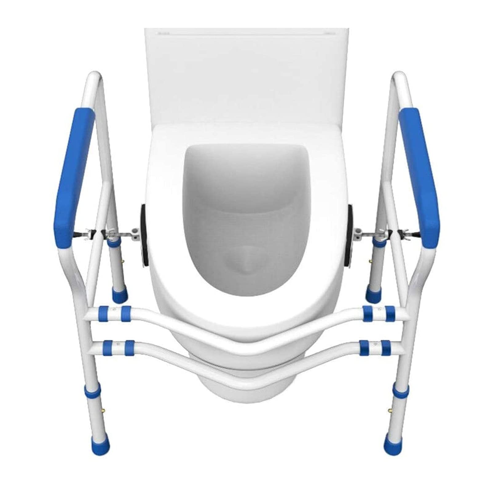 FKXSXAZ Bathroom Grab Bars, Adjustable Anti-Slip Disabled Aid Support Bar Rail Elderly Clip-On Toilet Safety Frame Seat Anti-slip