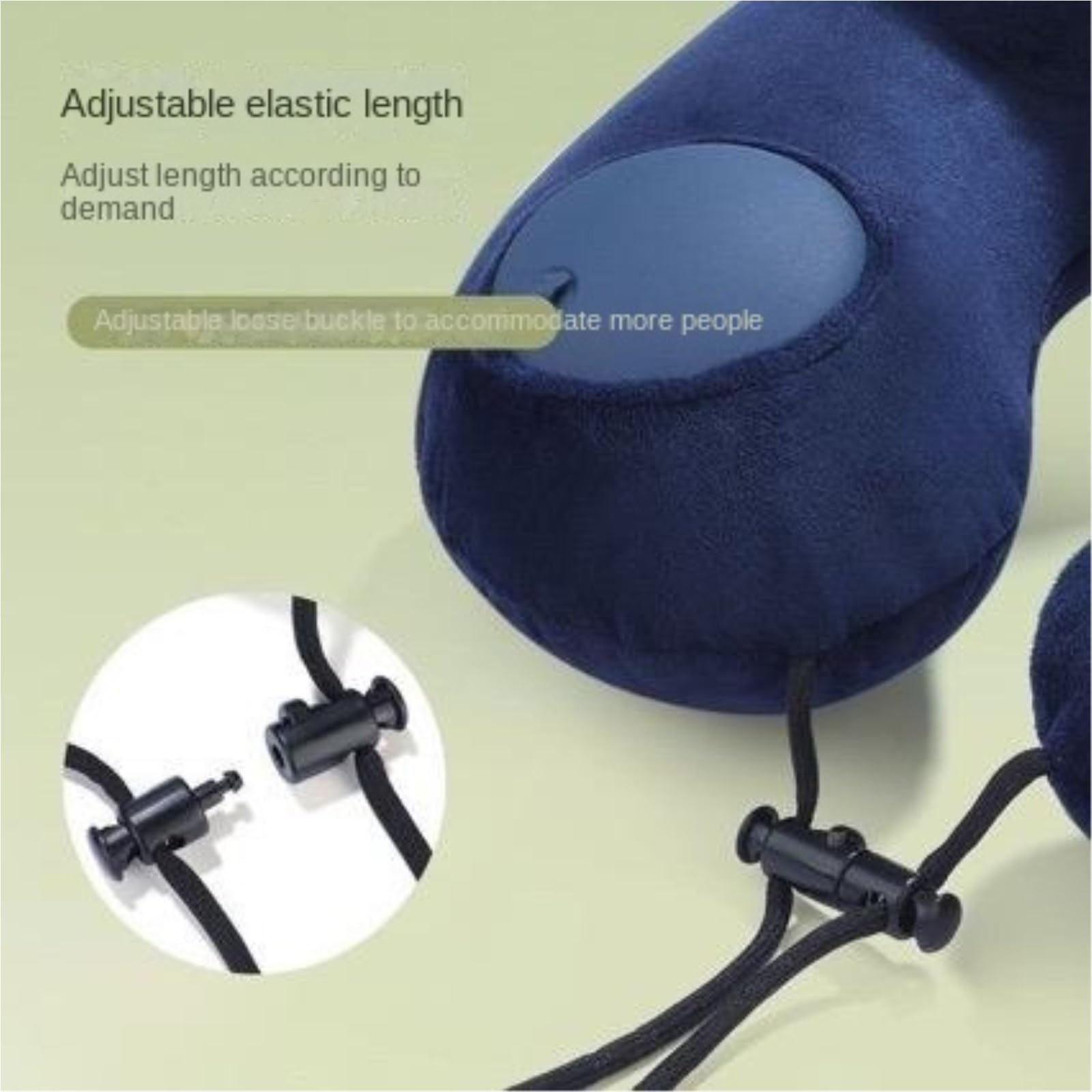 Portatile Cuscino Da Viaggio Cuscino Gonfiabile A Forma Di U Con Supporto For Il Collo, Adatto For Pisolini E Viaggi Ufficio Casa Morbido(Blue)