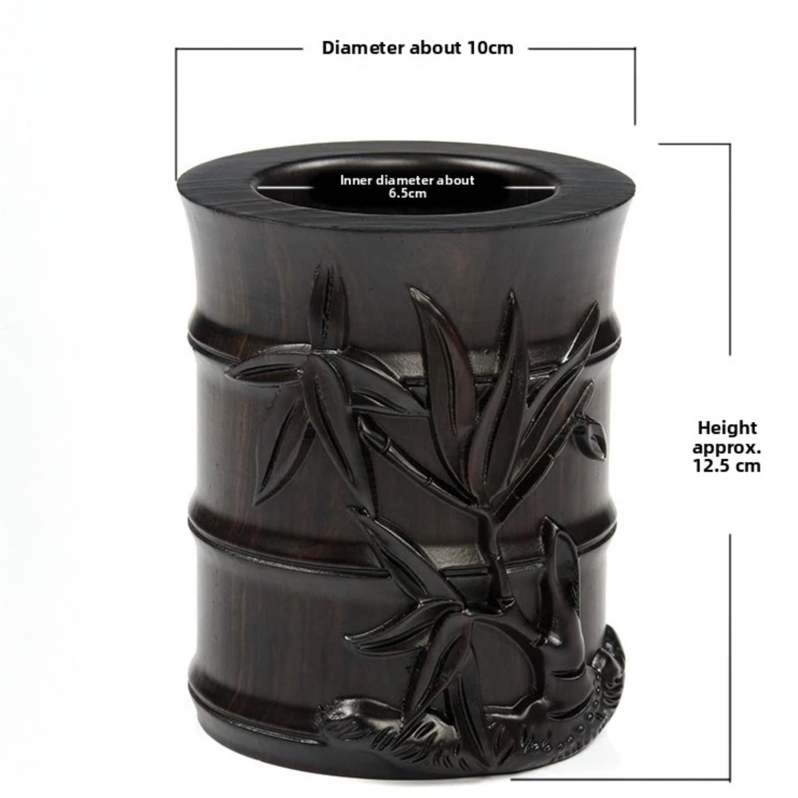 Stifthalter, Tischdekoration, chinesischer Stil, 12,5 cm, Massivholz, Mao-Stifthalter, Dekoration