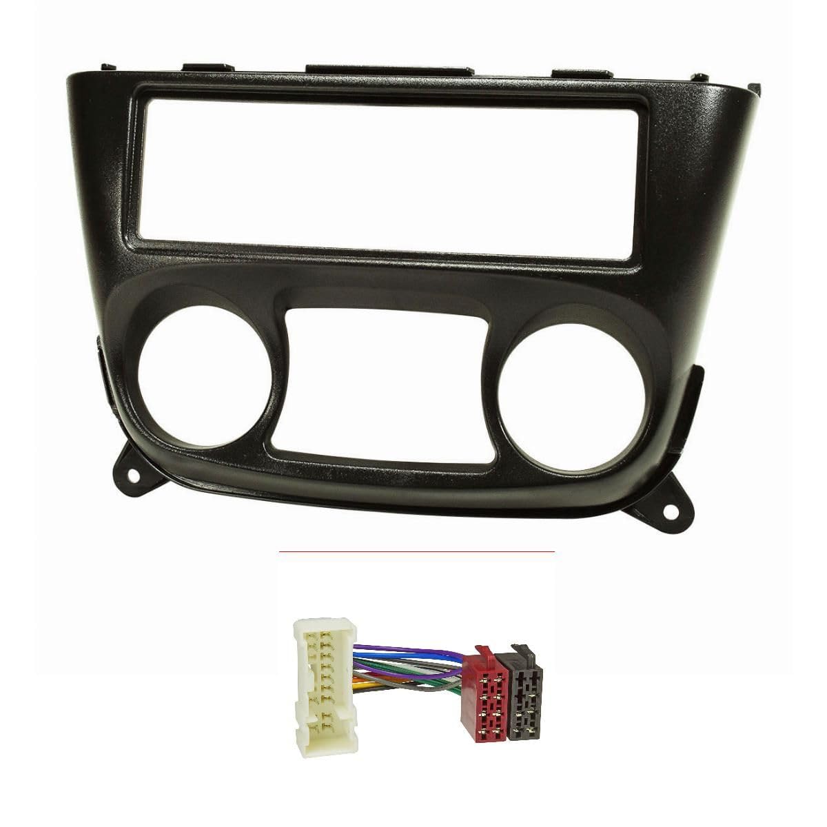 tomzz Audio 2438-006 Radioblende Set kompatibel mit Nissan Almera N16 Bj.2000-2006 schwarz mit Radioadapter ISO