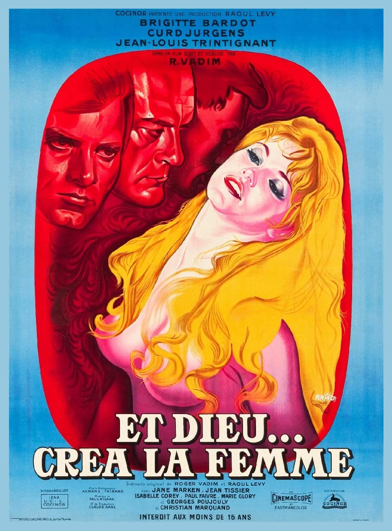 Affiche Et Dieu Créa la Femme poster cinéma de reproduction haute qualité 50x70cm