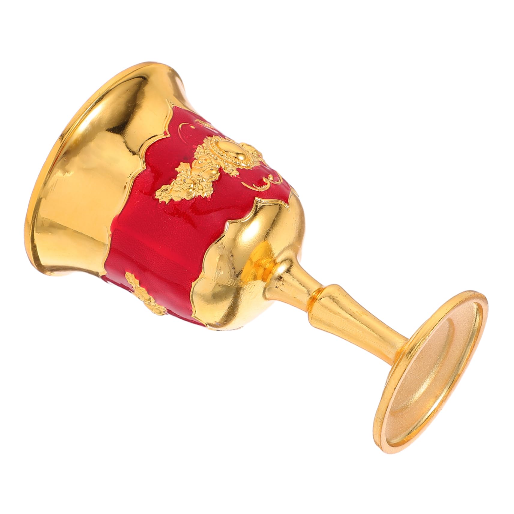 COLLBATH Zinc Alloy Retro Chinese Goblet Cup Elegant Highstem Drinkware for Professional Decorative Liquor Cups for Festive Use and Home Decor Stylish Vintage Design