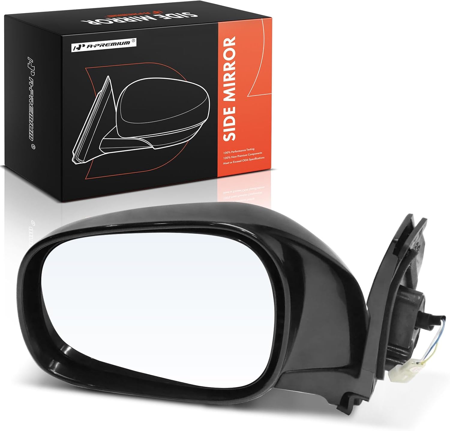 A-Premium Driver Side Power Door Mirror - Compatible with Suzuki Grand Vitara 2001 2002 2003 2004 2005 - Non-Heated Manual Folding Black Outside Rear View Mirror