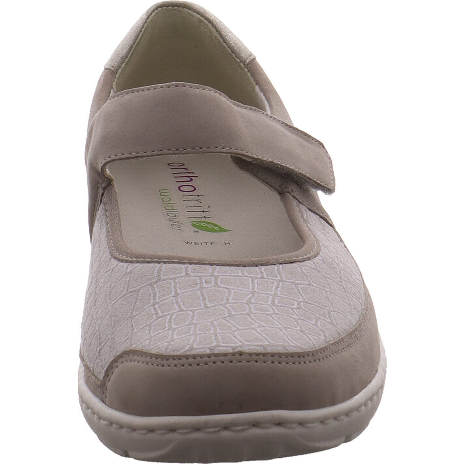 Waldläufer 496H33 318 070 | Stein Silber | H Width | Women's Wide Nubuck Leather Riptape Shoes