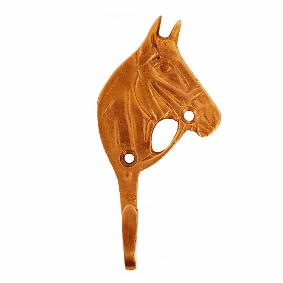 Porte-manteau mural laiton vintage porte-clés cheval sauvage Purpledip 11123