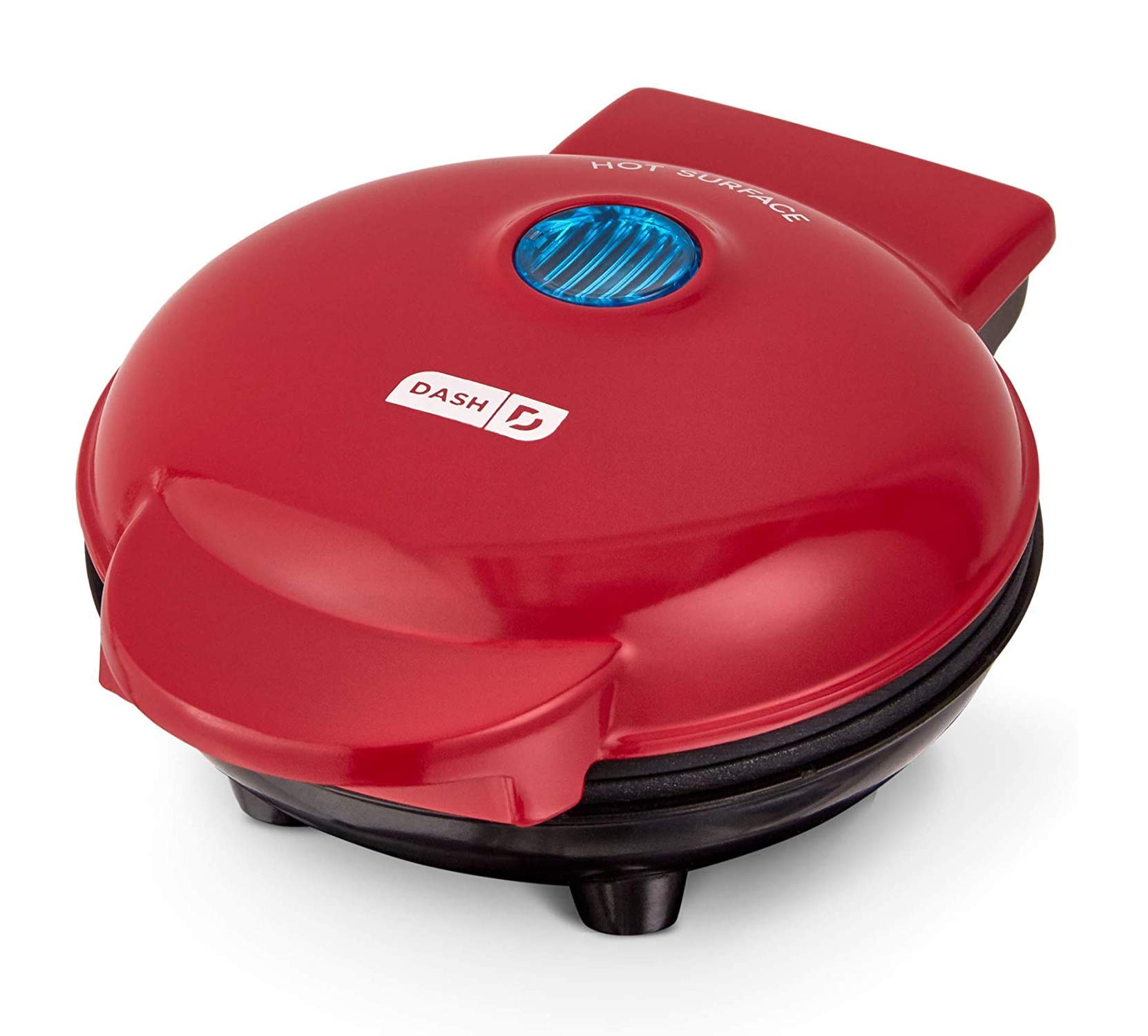 DASH Mini Maker Portable Grill Machine + Panini Press for 4" Burgers, Sliders, Sandwiches, Chicken + Other On the Go Breakfast, Lunch, or Snacks with Recipe Guide - Red - indoor grills and griddles | Mubboo