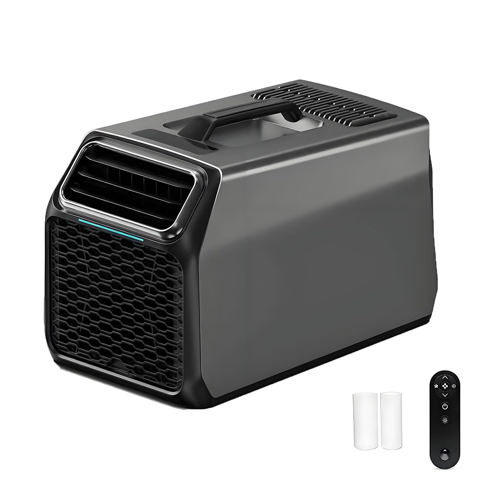 EpyGnom Portable Camping Air Conditioner, Efficient Cooling Tent AC Unit, Dehumidifier, with Fan & Sleep Mode, 24h Timer, Remote Control, for RVs, Fishing and Boat Indoor & Outdoor Use Grey-800W