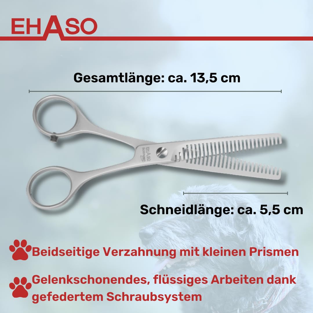 EHASO doppelseitige Effilierschere, 13,5cm 25er Zahnung
