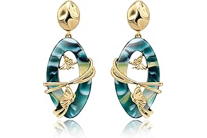 Butterfly Earrings for Women: Streamer Gold Wings