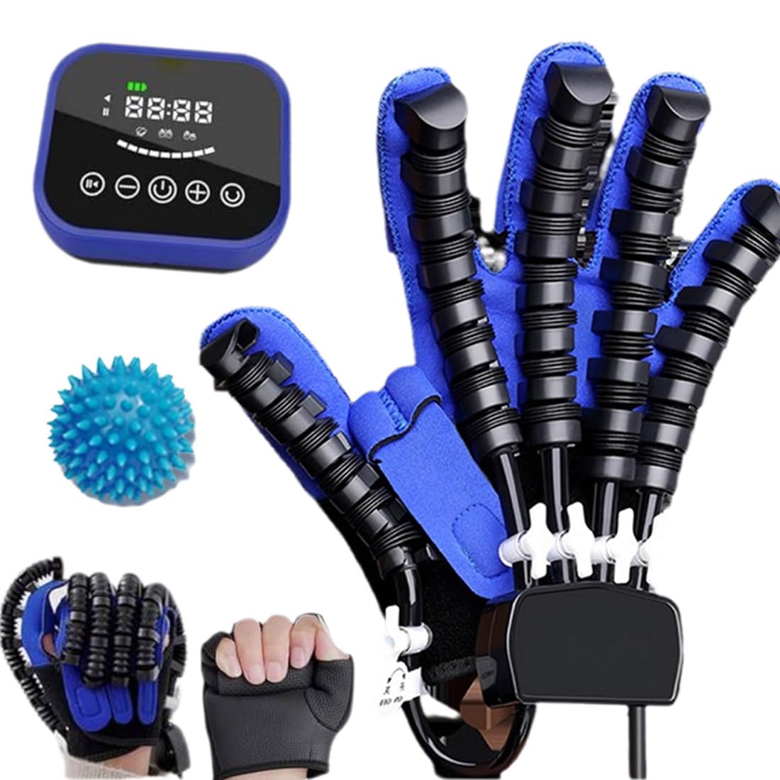 Sjmdmzd Right Hemiplegia Finger Rehabilitation Trainer Robot Gloves Finger Training Stroke Hand Splint For Both Hands Rehabilitation,For Hemiplegia Stroke Cerebral Palsy Arthriti Patient(Size:l,Color:right)