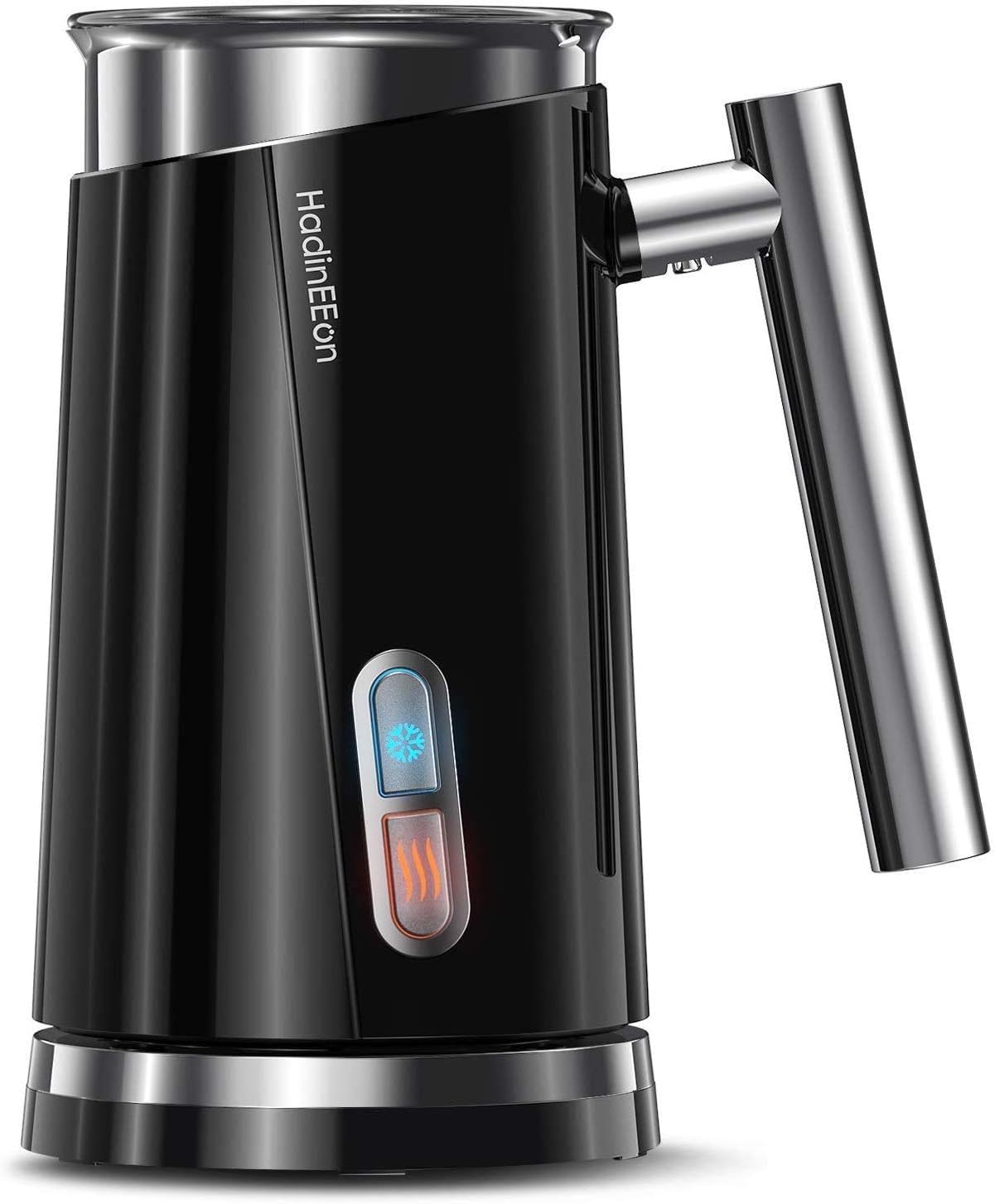 HadinEEon Milk Frother, Electric Milk Frother & Steamer for Making Latte, Cappuccino, Hot Chocolate, Automatic Cold Hot Milk Frother & Warmer (4.4 oz/10.1 oz), Coffee Frother Milk Heater, 120V: Kitchen & Dining