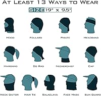 Vista 6 de KastKing Sol Armis - Polaina para el cuello, máscara facial UPF 50, máscara de protección solar UV para hombres y mujeres, pesca, senderismo