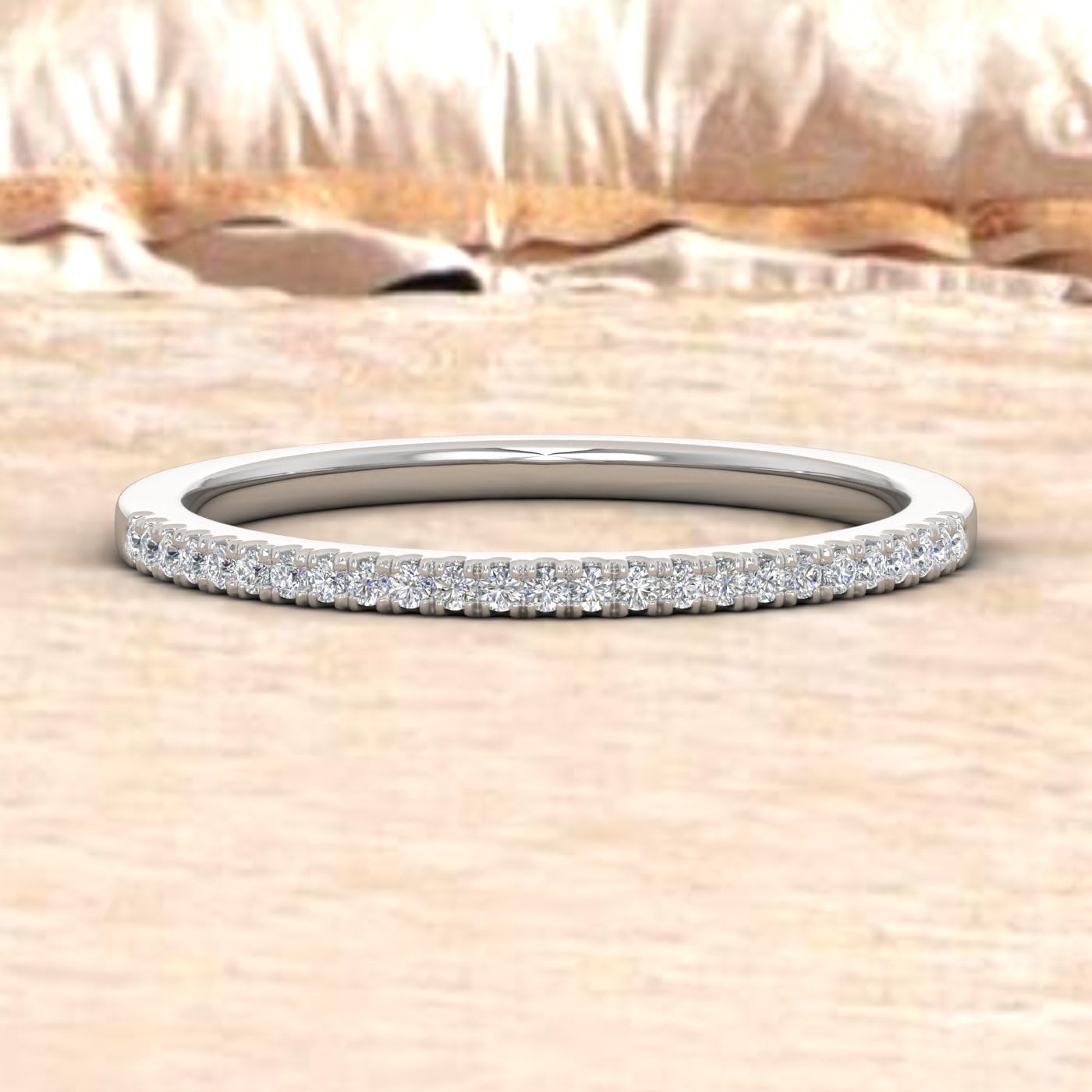 1/10 Carat (ctw) 10K Gold Natural Round Diamond Ladies Wedding Anniversary Stackable Ring