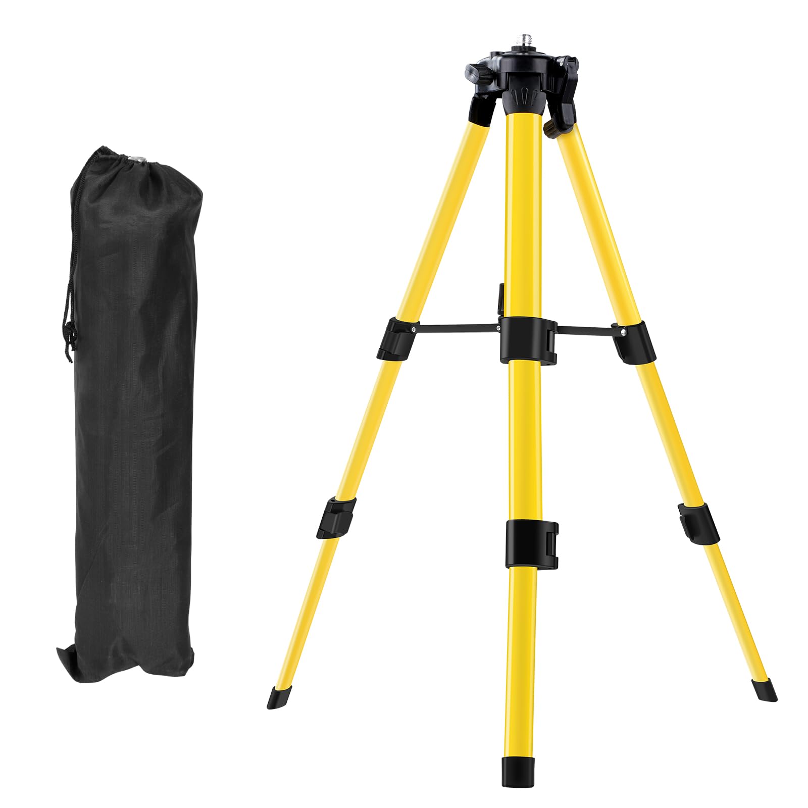 Ticfox Laser Spirit Level Tripod, 1M 5/8" Mounting Thread Adjustable Laser Level Telescopic Tripod Leveling Stand for Self Levelling Laser Leveling Gauge
