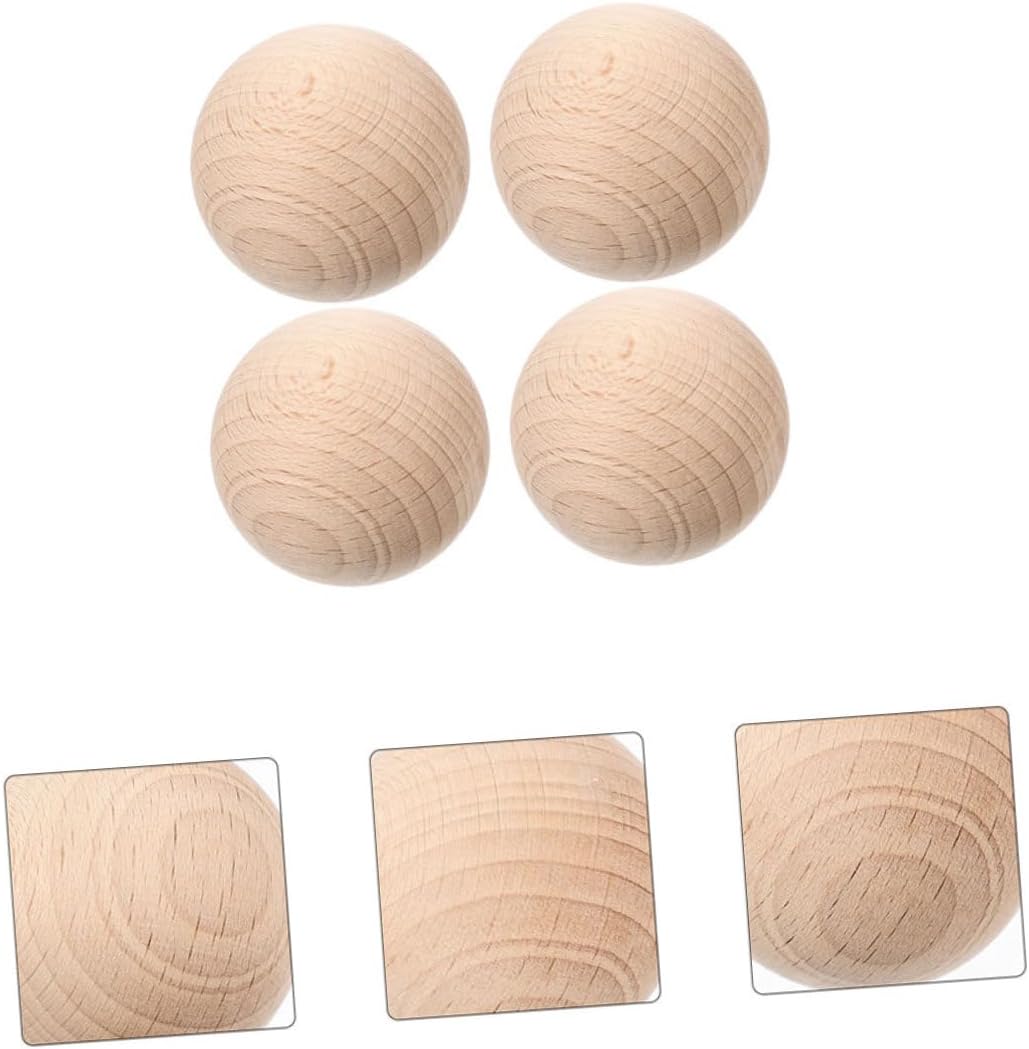 5pcs Unfinished Solid Wood Croquet Balls for Lawn Games Balls for Crafting Painting and Outdoor Fun Backyard and Bocce Activities