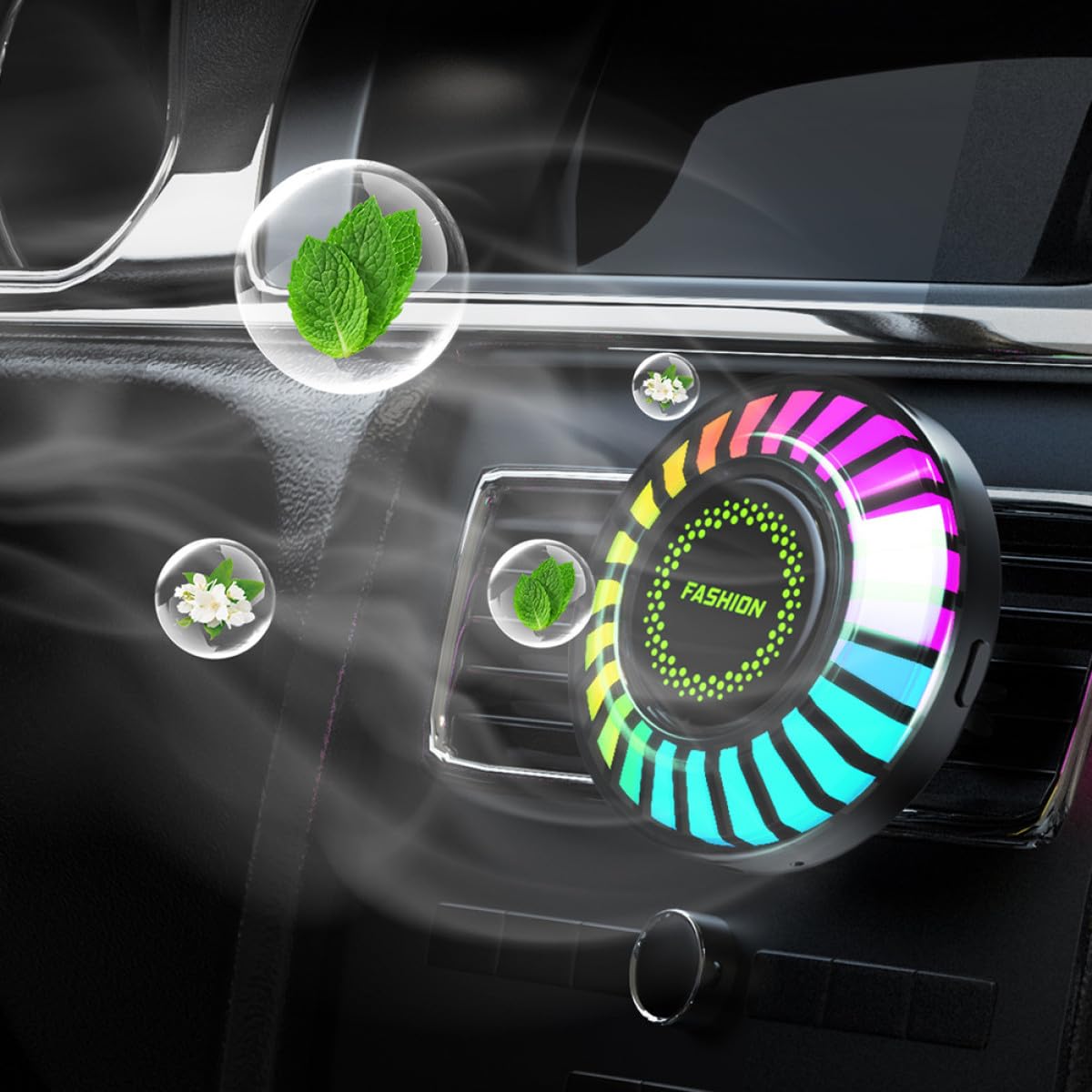 Mikinona 2 Clip Per Bocchetta Di Ventilazione Per Profumo Per Auto 100 Modalità Di Illuminazione Diffusore Di Fragranze Per Auto Elegante Per Auto