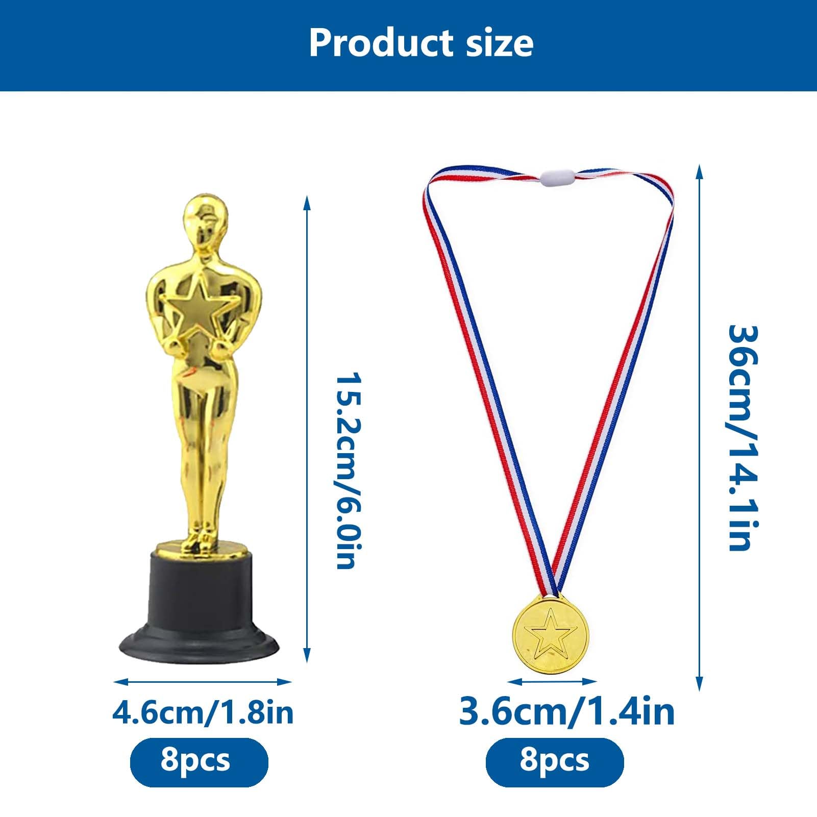12 Pièces Trophée Statuette Trophée Football Trophee Personnalisable
