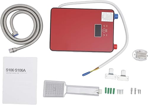 Miniatura 7 de Calentador de agua eléctrico sin tanque, 6500 W a 220 voltios, calentador de agua eléctrico residencial instantáneo caliente bajo demanda para baño,