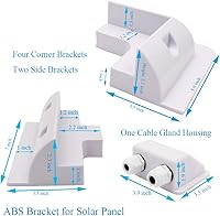 Vista 4 de Soportes de montaje para panel solar, kit de soporte de esquina de acrilonitrilo butadieno estireno, 7 piezas, sin taladros, ampliamente utilizado