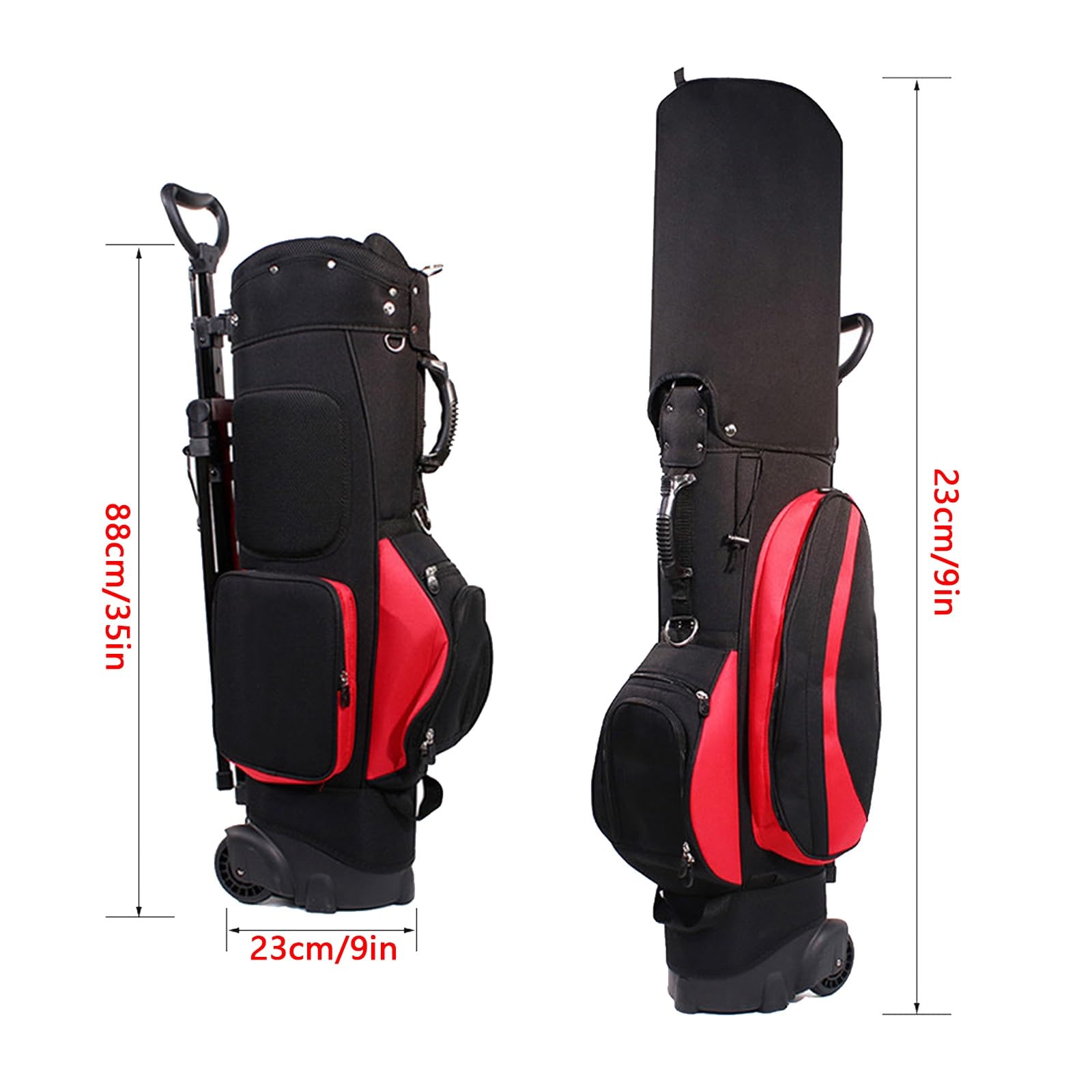 Sacca Da Golf Con Supporto E Ruote, Borsa Da Golf Resistente E Impermeabile Con Spallacci Imbottiti, For Mazze Da Golf Complete