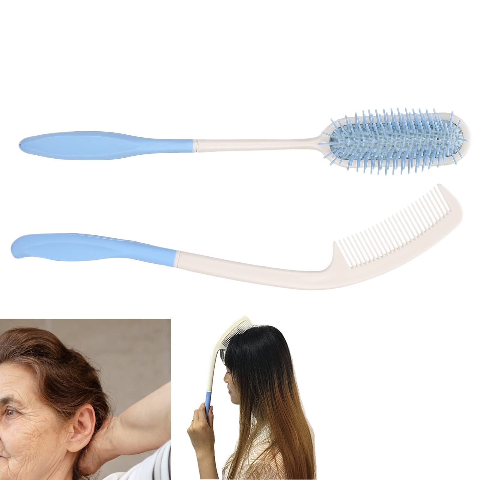 Peine del Alcance Largo, Cepillo para el Pelo Lisiado del Masaje del Material del ABS para el Soporte Vital
