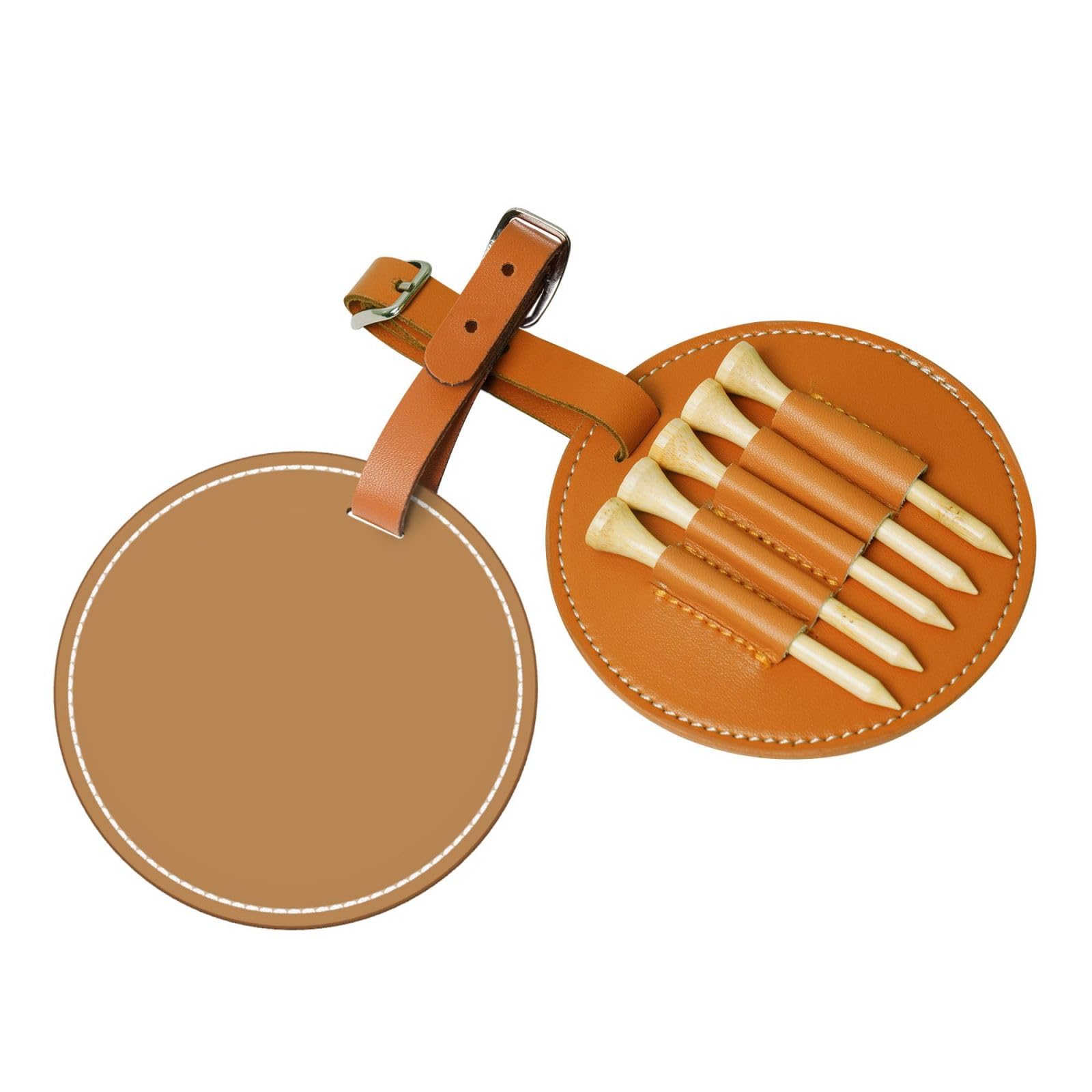 WXXWXD Solid color brown Printed Golf Tee Storage Bag - Portable Storage, Easily Organize Tees