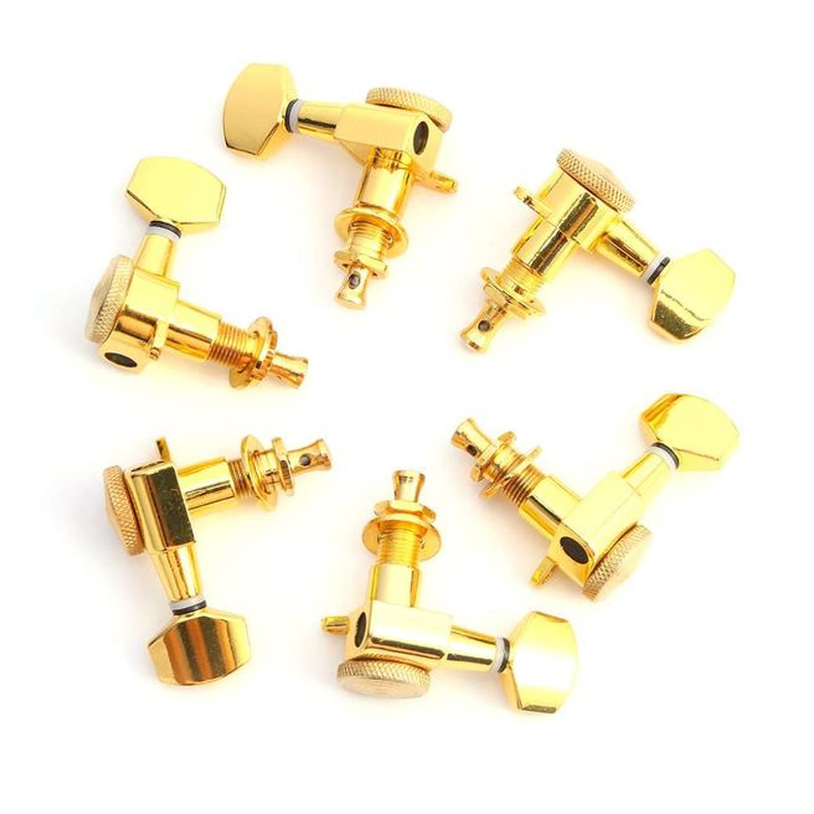 Accordatore Di Chitarra 6 pz 6R Inline Guitar Blocking Sintonizzatori for chitarra acustica elettrica Macchina for chitarra Accouner Sintonizzatori Metal Blocco in metallo Silver / Gold / Guitar Tunin