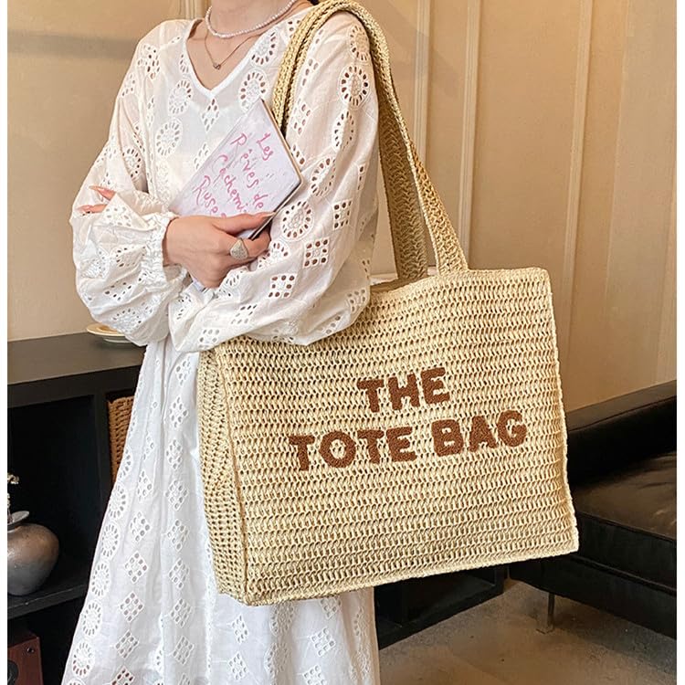 Bolso tote tejido para mujer, grande, playa miniatura 2