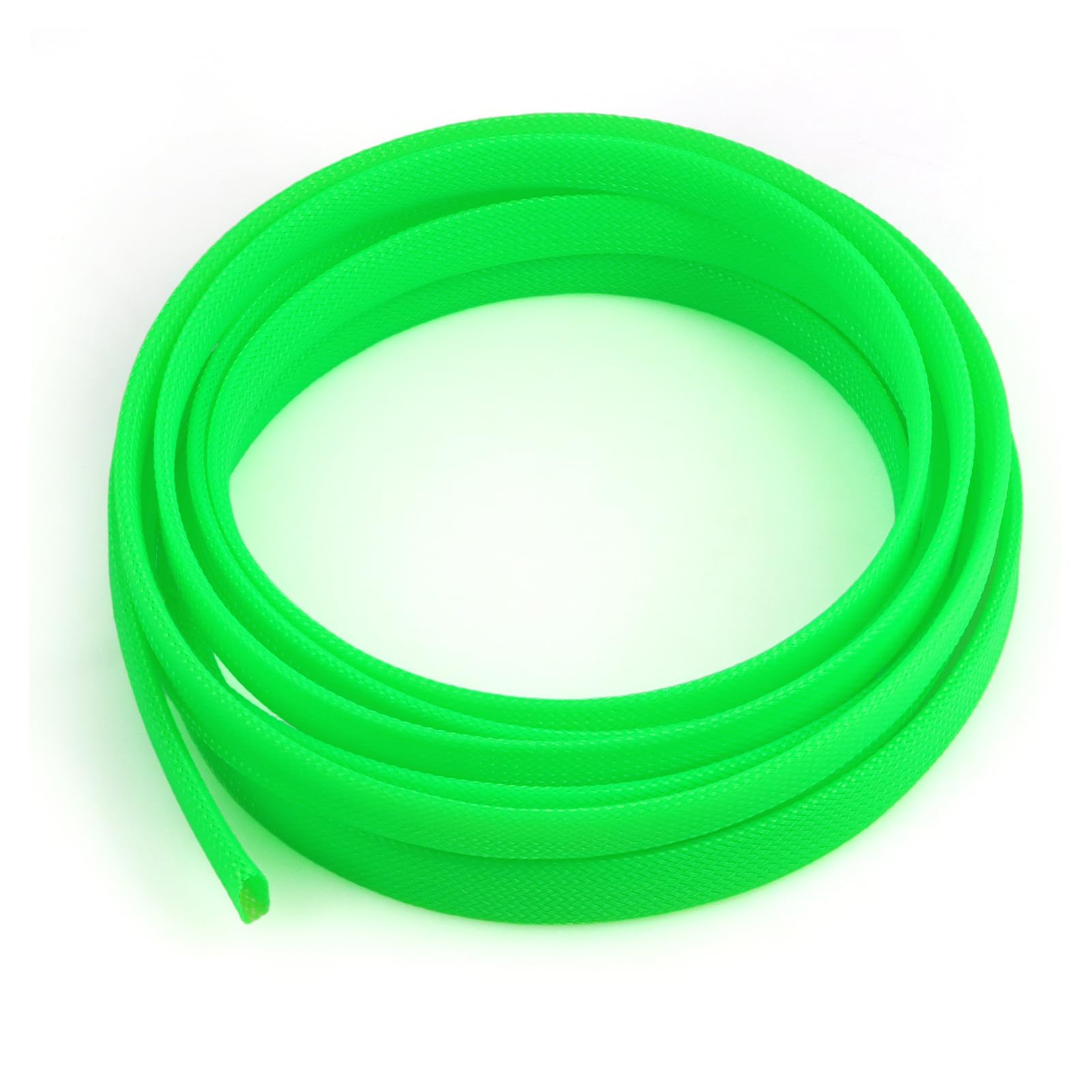 Braided Cable Management Sleeve, 16.4ft Flexible Wear-Resistant Cable Sleeve, Expandable Wire Management for Home, Office, Industry & Automobile (Green, 3/8")