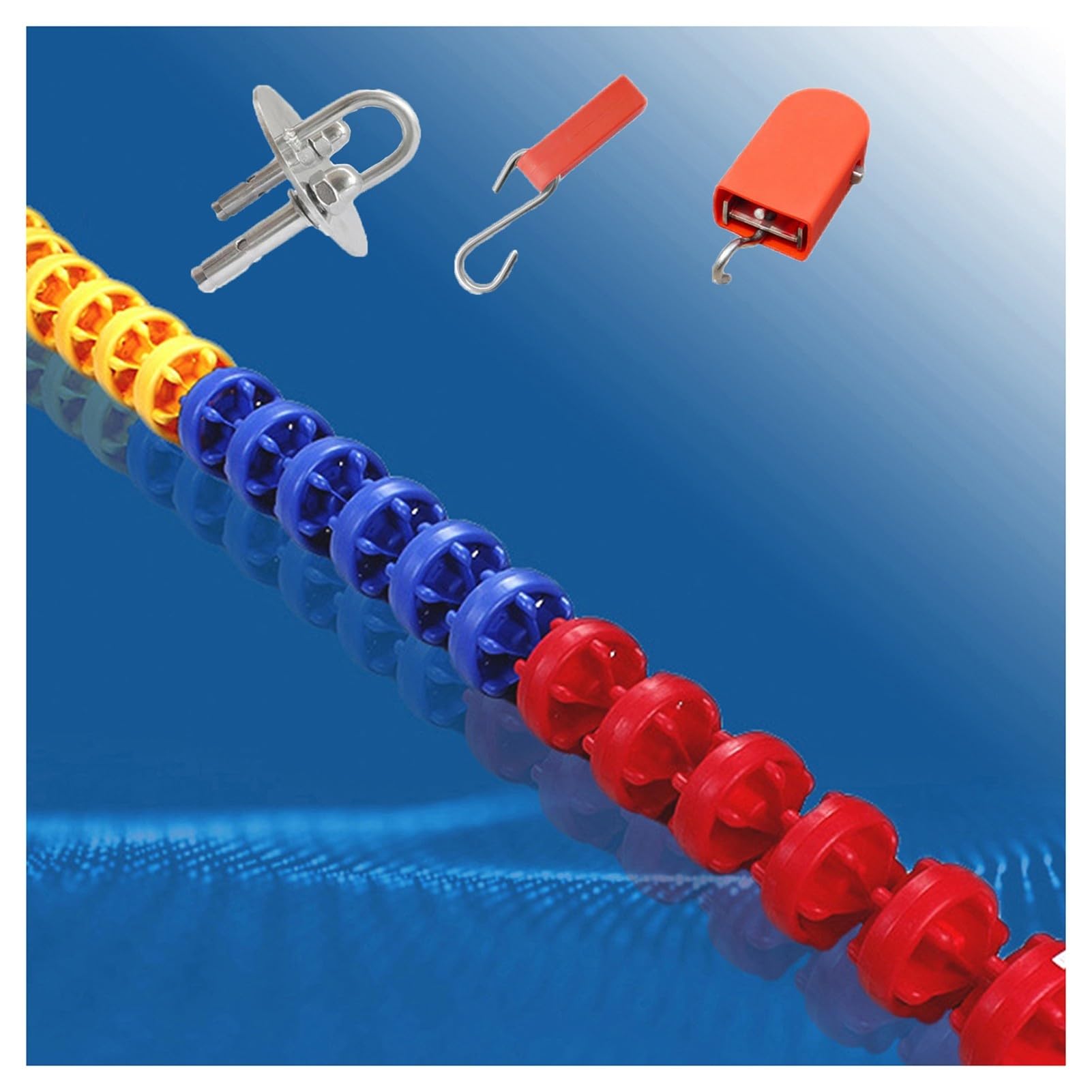 Ligne de Couloir de Piscine – Flotteur de Sauvetage Hexagonal (15 cm)