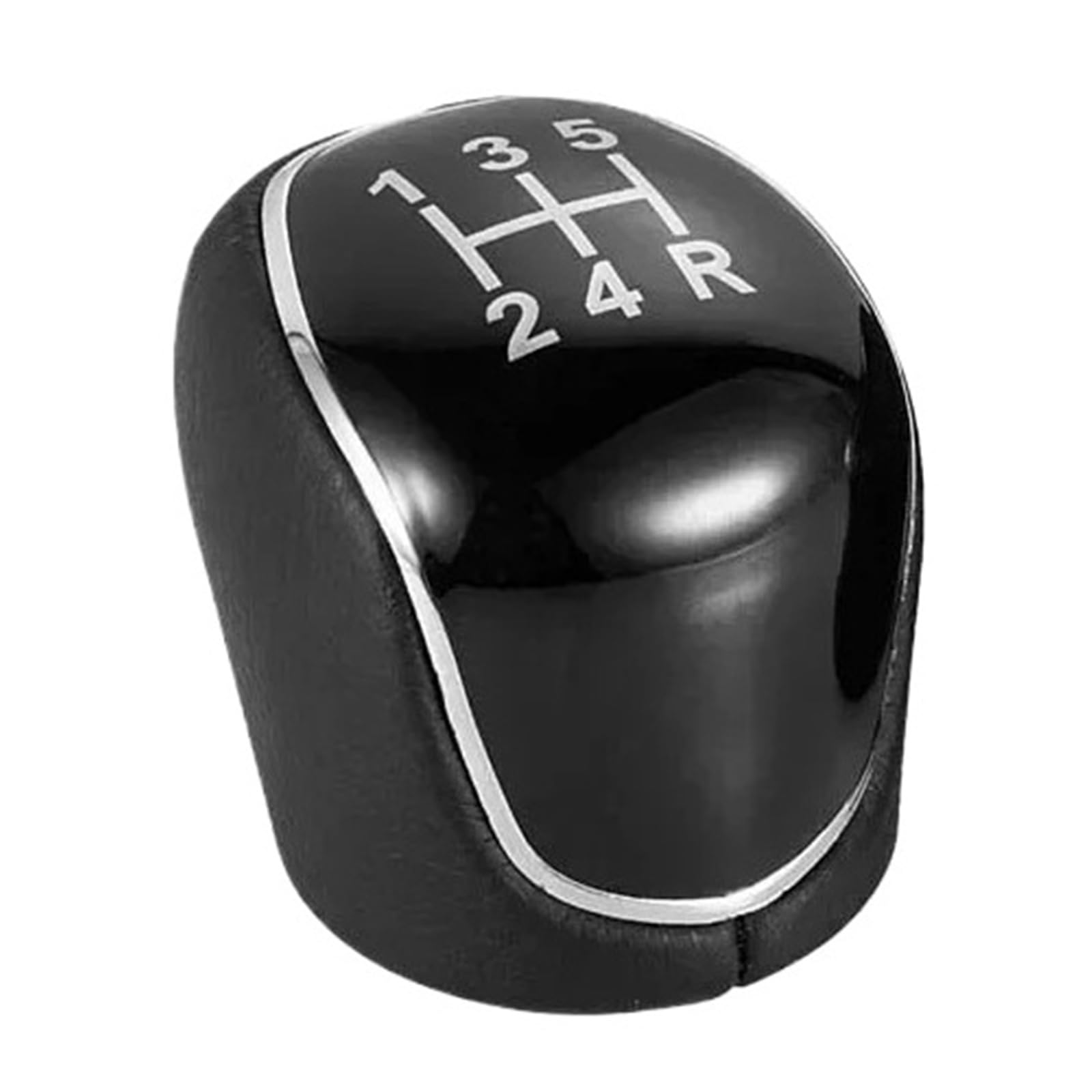 XZCVTYW Car Shift Gear Knob Cover Car Shifter Stick 5/6 for Ford for S-Max C-Max Kuga Galaxy Mondeo 4 Mk4 Transit Tourneo Connect Focus Auto(Black 5 Speed)