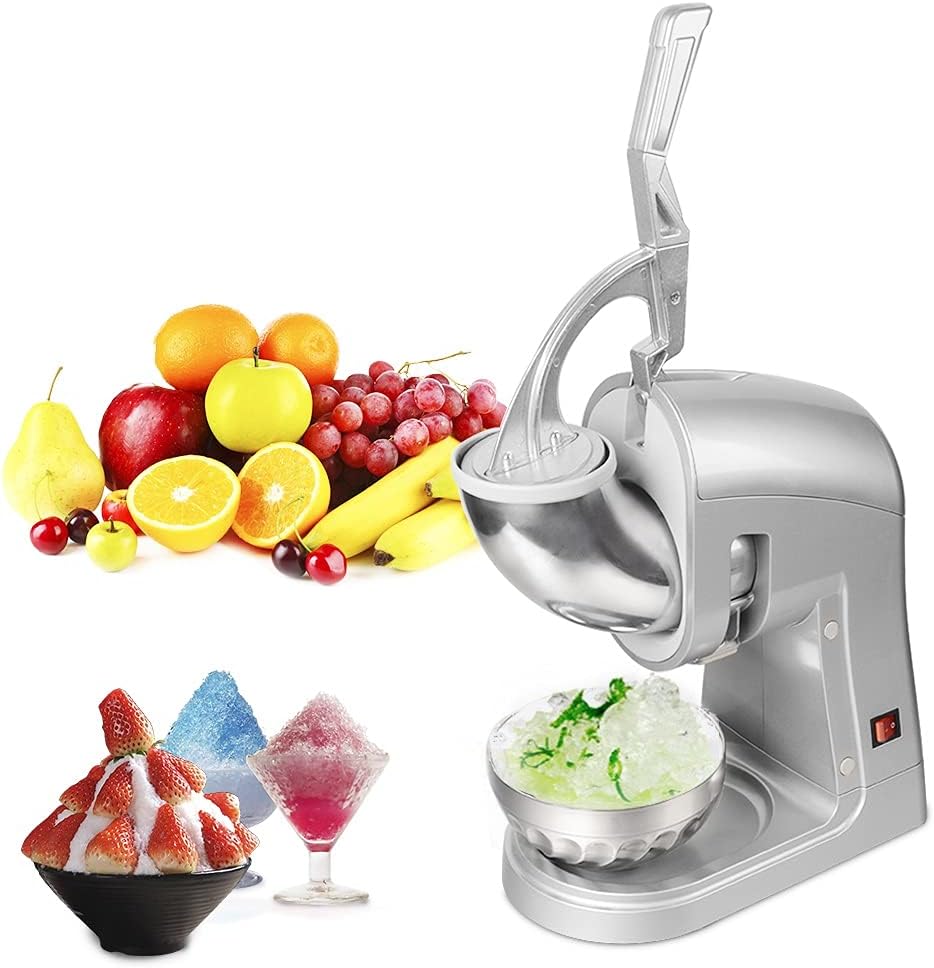 BY-300HD 120V 350W Commercial Removable Dual Blades Electric Ice Crusher Silver